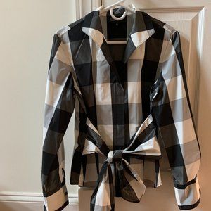JONES NEW YORK COLLECTION black/white blouse, size 10